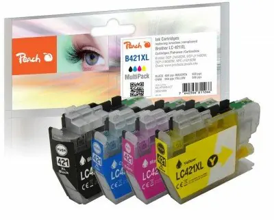Peach LC-421XLVALP alternativní cartridge MultiPack / pro Brother DCPJ 1050 DW & DCPJ 1140 DW / 4x 500 stran