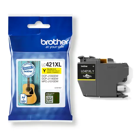Brother LC-421XL originální cartridge žlutá / pro Brother DCPJ 1050 DW & DCPJ 1140 DW / 500 stran