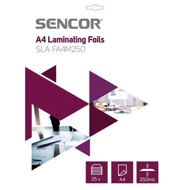 SENCOR SLA FA4M250 Laminovací fólie A4/250mic (25ks)