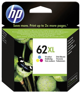 HP 62XL (C2P07AE) inkoustová kazeta CMY / pro HP ENVY 5540 & 5640 & 5646 & 7640 & OfficeJet 200 & 250 / 11.5 ml