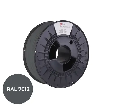 C-TECH PREMIUM LINE Filament ASA čedičová šedá | RAL7012 | 1.75mm | 1kg
