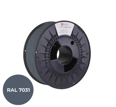 C-TECH PREMIUM LINE Filament PETG šedomodrá | RAL7031 | 1.75mm | 1kg