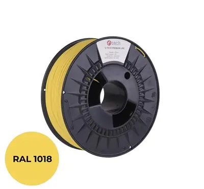 C-TECH PREMIUM LINE Filament PETG zinková žlutá | RAL1018 | 1.75mm | 1kg