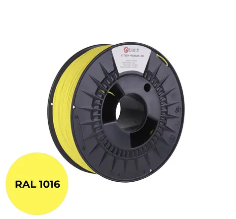 C-TECH PREMIUM LINE Filament PLA sírová žlutá | RAL1016 | 1.75mm | 1kg