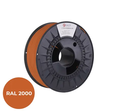 C-TECH PREMIUM LINE Filament PLA žlutooranžová | RAL2000 | 1.75mm | 1kg