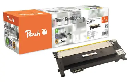 Rozbaleno - Peach 117A kompatibilní toner žlutá / pro HP Color Laser 150a & 150nw & HP Color Laser MFP 178nw & 179fnw  / rozbaleno