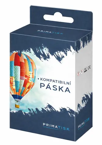PrimaTisk Kompatibilní páska 45015 pro DYMO páska- tisk červená/bílá 12mm