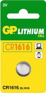 GP CR1616, knoflíková lithiová baterie kompatibilní s CR1616