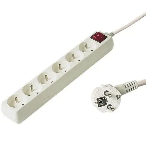 PremiumCord Prodlužovací přívod 230V 2m 6z.+vypínač