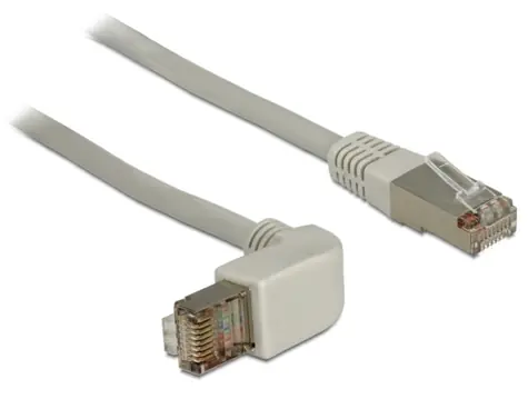 DeLock kabel RJ45 Cat.6A SSTP úhlový-rovný / 1 m