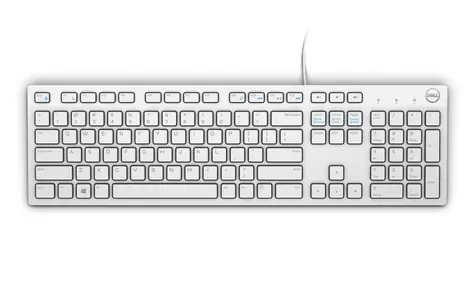 DELL KB-216 US bílá / Multimediální klávesnice / US / QWERTY / USB