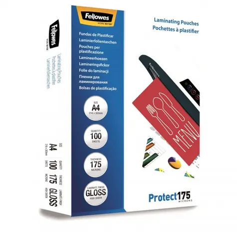 Fellowes A4 175 mic / Laminovací fólie / 100ks / lesklá