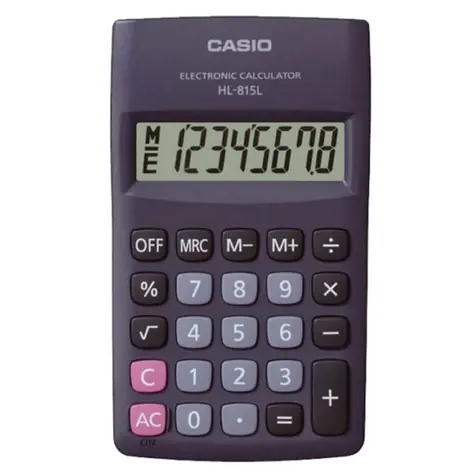 CASIO HL 815L BK černá / kapesní kalkulačka / osmimístná