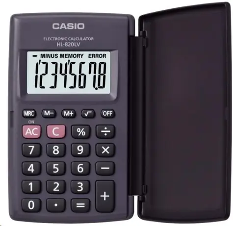 CASIO HL 820LV BK černá / kapesní kalkulačka / osmimístná