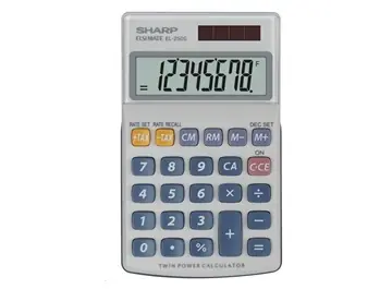 SHARP EL-250S bílá / stolní kalkulačka / osmimístná