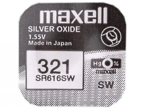 Maxell Silver Oxide Nenabíjecí knoflíková baterie 321 / 1ks / Blistr