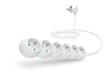CONNECT IT prodlužovací kabel 230V 6 zásuvek 2 m bez vypínače bílá