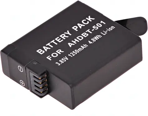 T6 Power Baterie pro GoPro Hero5 Black / AHDBT-501 / AABAT-001 / 1250mAh / černá