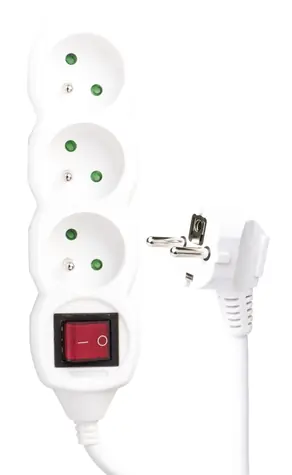 EMOS prodlužovací šňůra P1315R - 3 zásuvky / 5m / 16A / s vypínačem