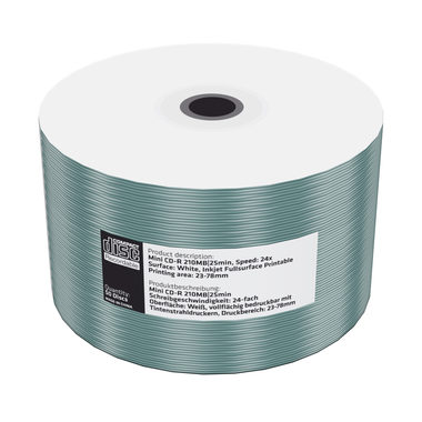 MediaRange CD-R 8cm 200MB 24x 50ks / Inkjet Printable
