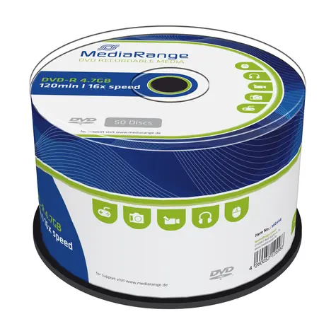 MediaRange DVD-R 4.7GB 16x spindl 50ks 