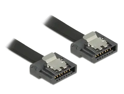 DeLock kabel SATA FLEXI 6 Gb/s 30 cm černá