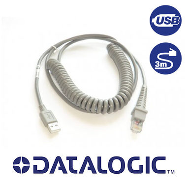 DATALOGIC USB kabel (90A052043) 3m / typ A / kroucený