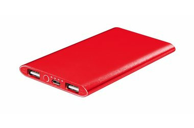 OMEGA PowerBank 5000mAh / Li-pol / 2xUSB (1A + 2.1A) / červená