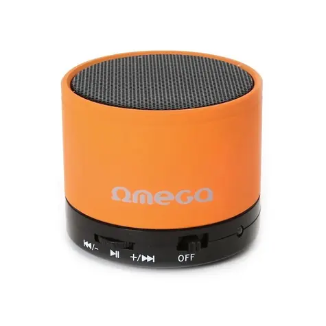 OMEGA OG47B Bluetooth reproduktor / 3W / FM / micro SD / hliníkový / oranžový