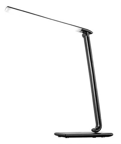 Solight WO37-B LED stolní lampička stmívatelná / 12W / volba teploty světla / USB / černý lesk