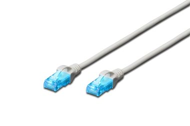 DIGITUS Ecoline Patch Cable šedý 15m / UTP / CAT 5e / AWG 26:7
