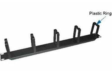 DATACOM 19" vyvazovací panel 1U 5x tvrdé plast. oko 3x6cm