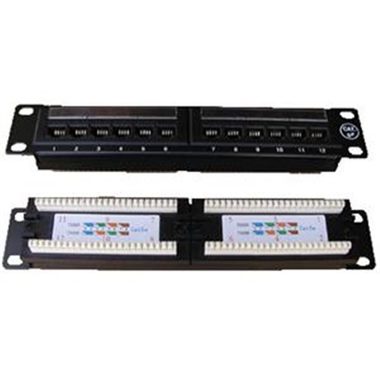 DATACOM Patch panel 10“ UTP / CAT5E / 12portů