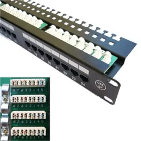 DATACOM Patch panel 24x (s vyvázáním) / RJ-45 / CAT5E / UTP / 19" 