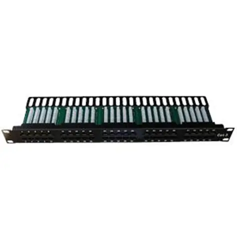 DATACOM Patch panel ISDN 50p. / 1U / Integrovaný / BLACK / 19"