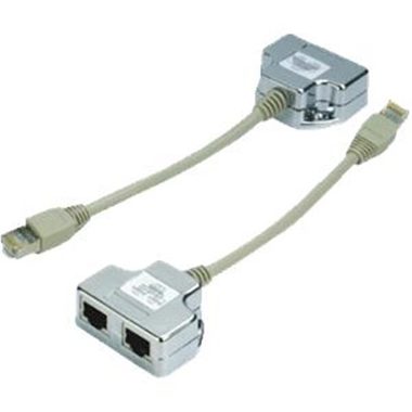 DATACOM Rozbočka 1xRJ45 na 1xRJ11+RJ45 / STP / CAT5E
