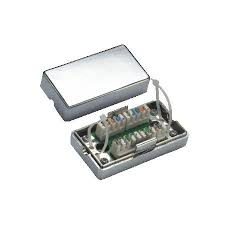 DATACOM Spojovací BOX STP / CAT5E / 2* zářez. pole / Stříbrná 