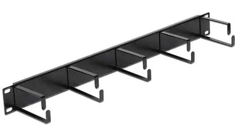 DeLock 19" Panel pro organizaci kabelů / Černý