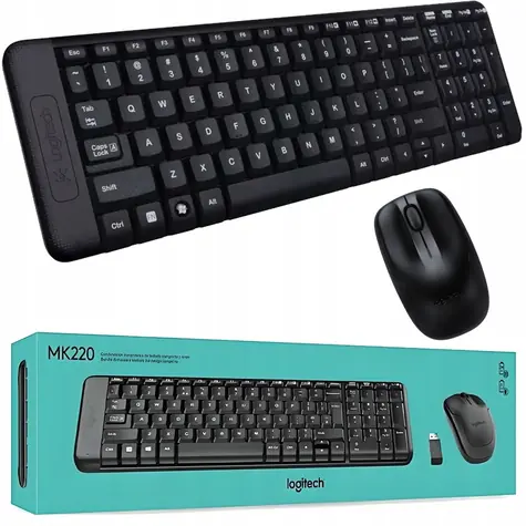 Logitech MK220 / Klávesnice /  Černá / USB / US / Černá