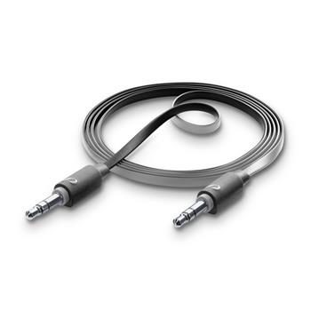 CellularLine MUSIC 2m černá / Audio kabel / plochý / 2x jack 3,5mm