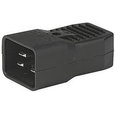 PremiumCord konektor IEC C20, 16A, černý / male