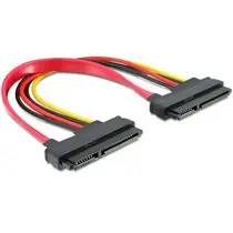 Kabel SATA 22pin > 22 pin samice/samice, délka 20 cm