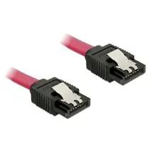 DeLock SATA III kabel se zámečkem propojovací 0,1m