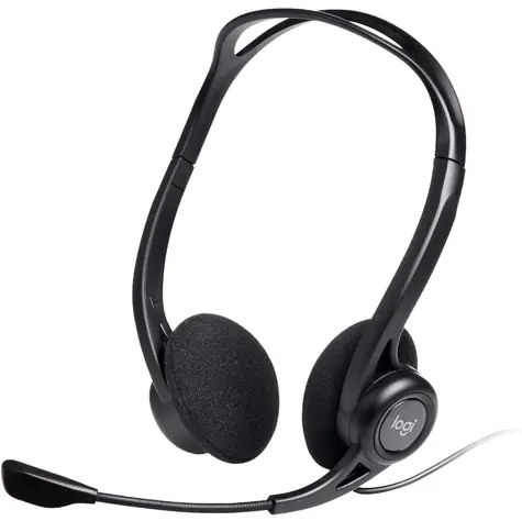 Logitech 960 USB Headset černá / sluchátka s mikrofonem / stereo / USB / kabel 2.4 m