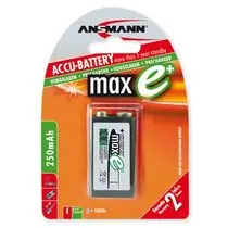 Ansmann akumulátor 9V NiMH 250 mAh (1 ks) maxE+