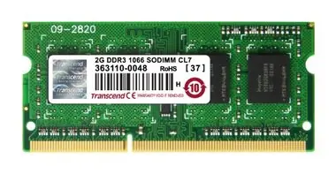 Transcend paměť SODIMM DDR3 2GB 1066MHZ CL7