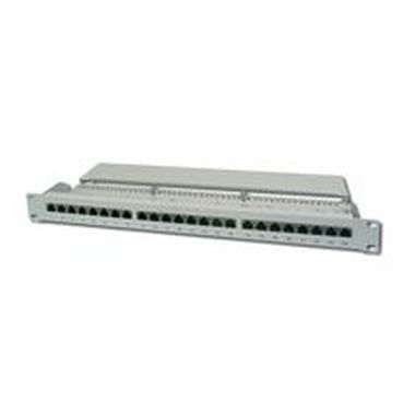 DIGITUS Patch Panel, CAT5E, stíněný, 24x 8P8C LSA, 1U, šedý