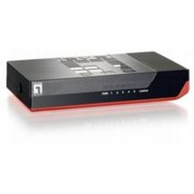 LevelOne Gigabit Ethernet Switch 5 Port (Black Edition)