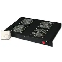 DIGITUS 19" větrací jednotka 1U, 4 ventilátory, černá / doprodej
