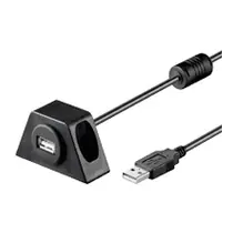 Wiretek Kabel USB2.0 A-A 2m prodlužovací na přišroubování (A-M/A-F)